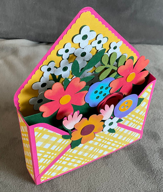 3D Flower Envelope - F102
